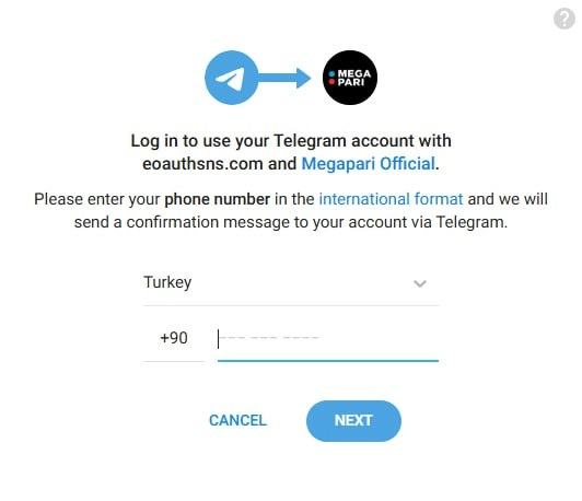 Megapari Mesajlaşma Kayıt Ekranı Megapari SMS Doğrulamalı Kayıt Formu