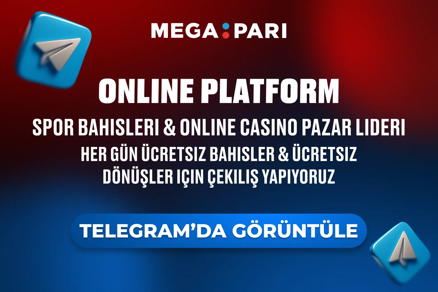 Megapari’nin Telegram kanalında duyurular, bonuslar ve güncellemeler hakkında takip edilmesi